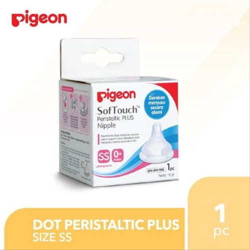 Pigeon Peristaltic Plus Nipple Size SS For Wide Neck - 1 Pc